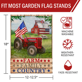 Furiaz American patriotic garden flag for July 4th outdoors