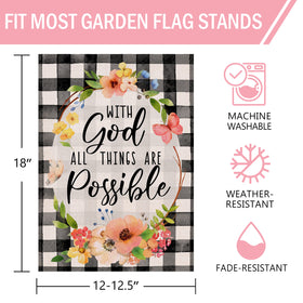 Furiaz buffalo plaid garden flag double-sided for easy viewing from either side