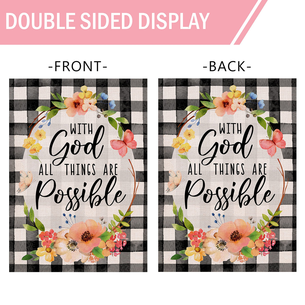 Furiaz Easter flag on a mailbox adds charming farmhouse decor