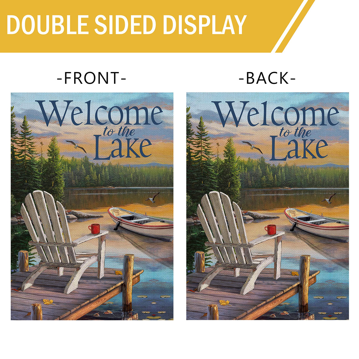 Furiaz Farmhouse outdoor decor flag for lakehouse and yard with charm