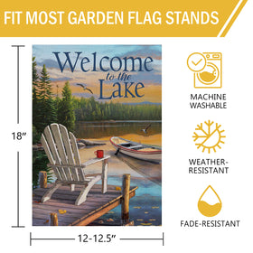 Furiaz Summer Garden flag with burlap texture for porch and lawn decor