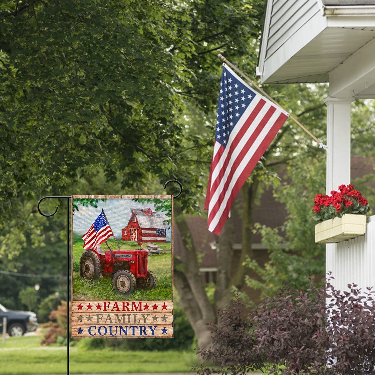 Furiaz Veterans Day flag, double-sided for outdoor display