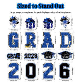 FurniCore graduation cap accents add festive detail to yard decor
