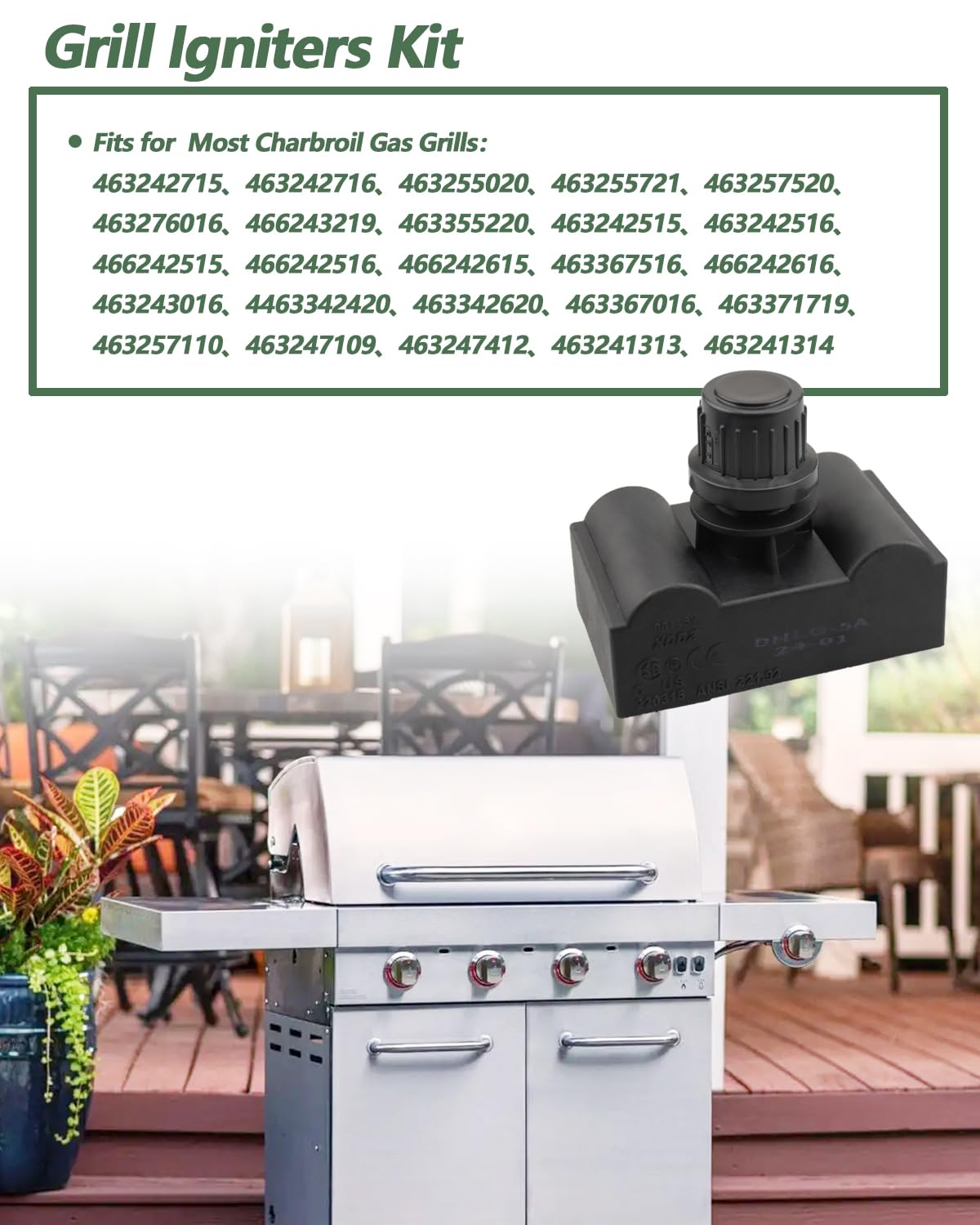 Ceramic ignition electrodes from FurnyQuaint for fast, lasting sparks