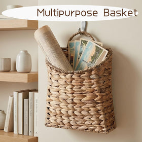 Furrywise Water Hyacinth hanging basket dimension reference shows 8.7 by 4.7 by 11.4 inches.