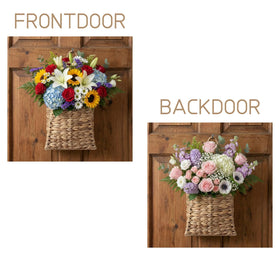 Furrywise Water Hyacinth hanging basket top-handle enables easy mounting on doors and walls.