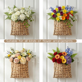 Furrywise Water Hyacinth hanging basket wall-display with greenery highlights versatile home accent.