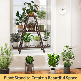 Furshus 8-pot capacity plant stand keeps greenery visible and organized