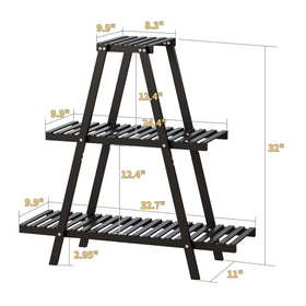 Side view of the Furshus stand showing the stable triangular frame.