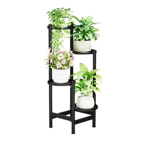 Furshus four-tier corner display stand optimizes indoor space.
