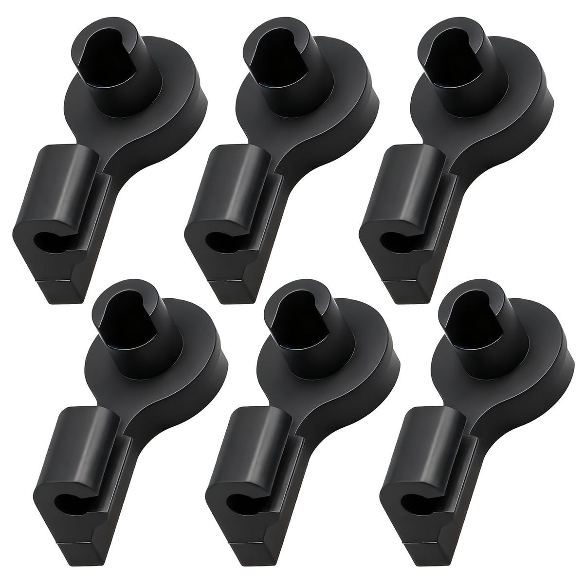 FUSCH throttle linkage bushing six-pack – close-up on durable PP plastic for high-temp engines.