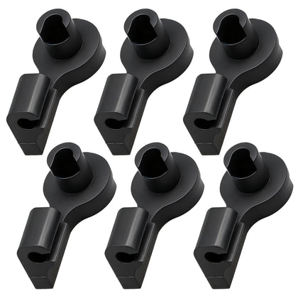 FUSCH throttle linkage bushing six-pack – close-up on durable PP plastic for high-temp engines.