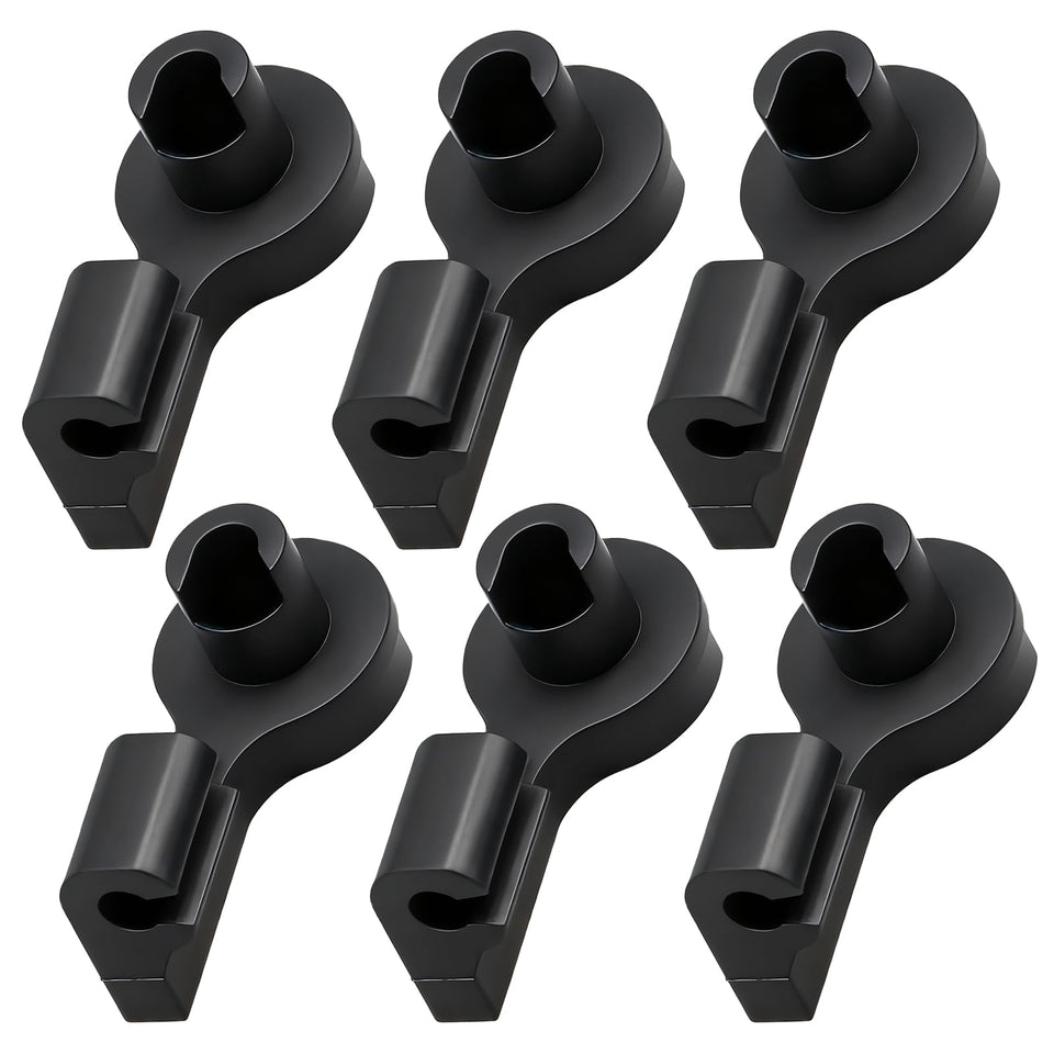 FUSCH throttle linkage bushing six-pack – close-up on durable PP plastic for high-temp engines.