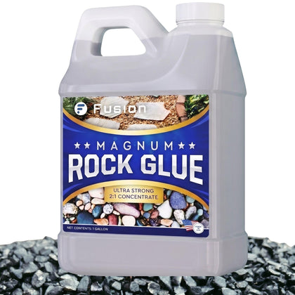 Fusion Chemical Magnum Rock Glue bottle used for easy outdoor rock bonding
