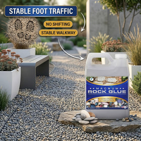 Magnum Rock Glue dry stone application secures stones quickly