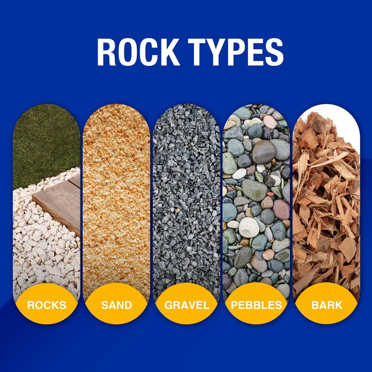 Magnum Rock Glue binds pea gravel for durable garden pathways