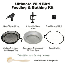 Fusionchaos metal mesh tray close-up showing sturdy seed and peanut storage for birds.