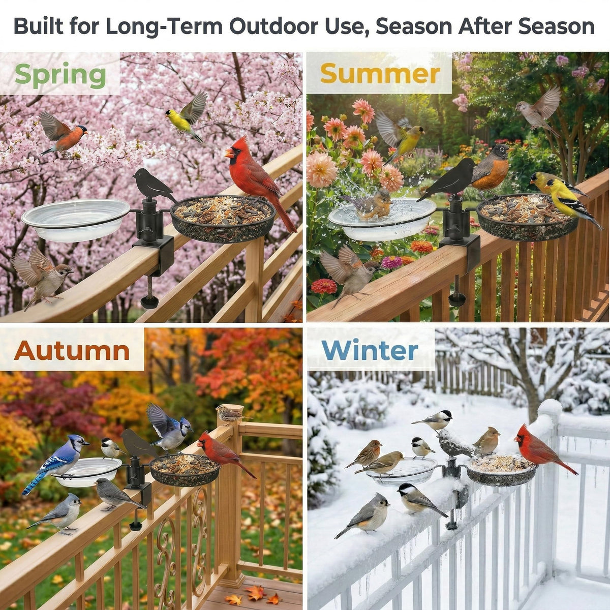 Fusionchaos water bowl provides drinking and bathing opportunities for birds.