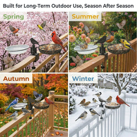 Fusionchaos water bowl provides drinking and bathing opportunities for birds.