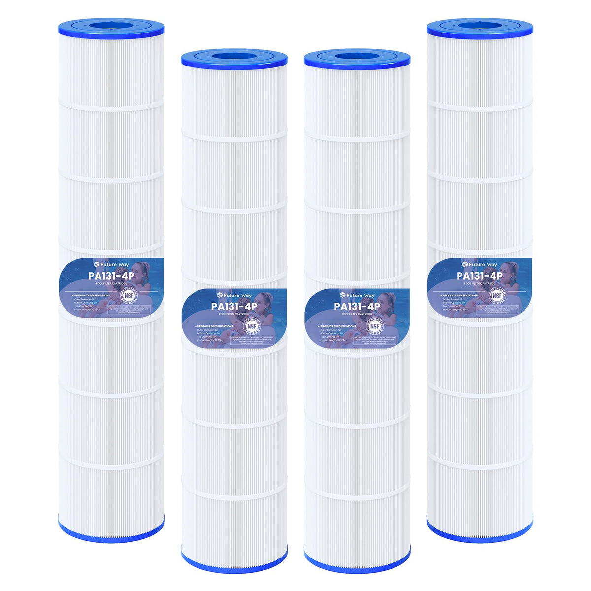 Future Way C5030 filter cartridge side view for easy pool maintenance