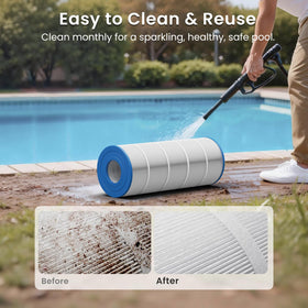 Future Way CS150 dense pleats maximize debris removal.