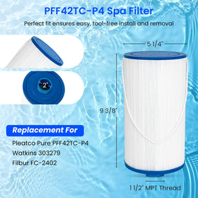 Future Way hot tub filter compatible with Aquaterra Spa for clear water maintenance