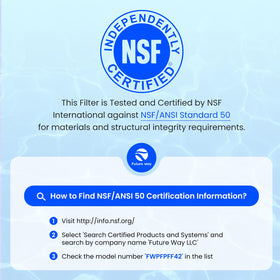 Future Way filter with 5 1/4 outer diameter for leak-free fit