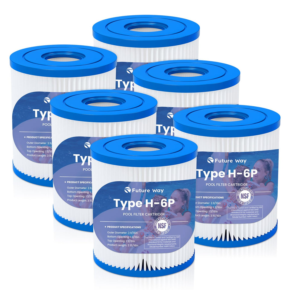 Future Way Type H cartridge fits Intex 330 GPH filters for easy replacement.