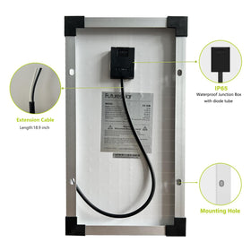 Futuresolar panel with pre-drilled mounting holes enables fast, secure installation.