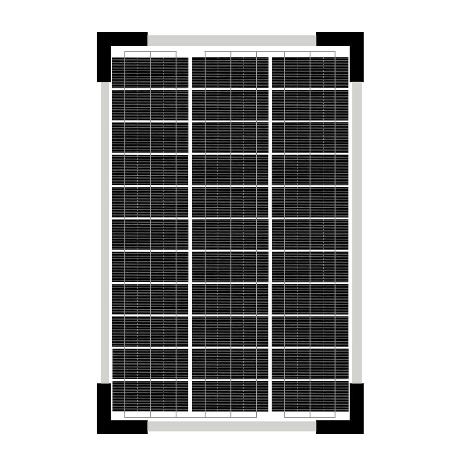 Futuresolar 5W solar panel front view for outdoor charging
