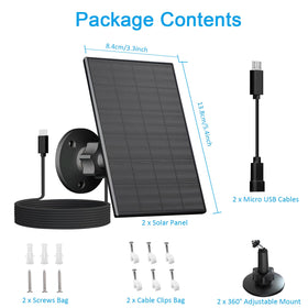 FUTUREZEN 2W solar panel with 360-bracket enables flexible sun-angle adjustment.