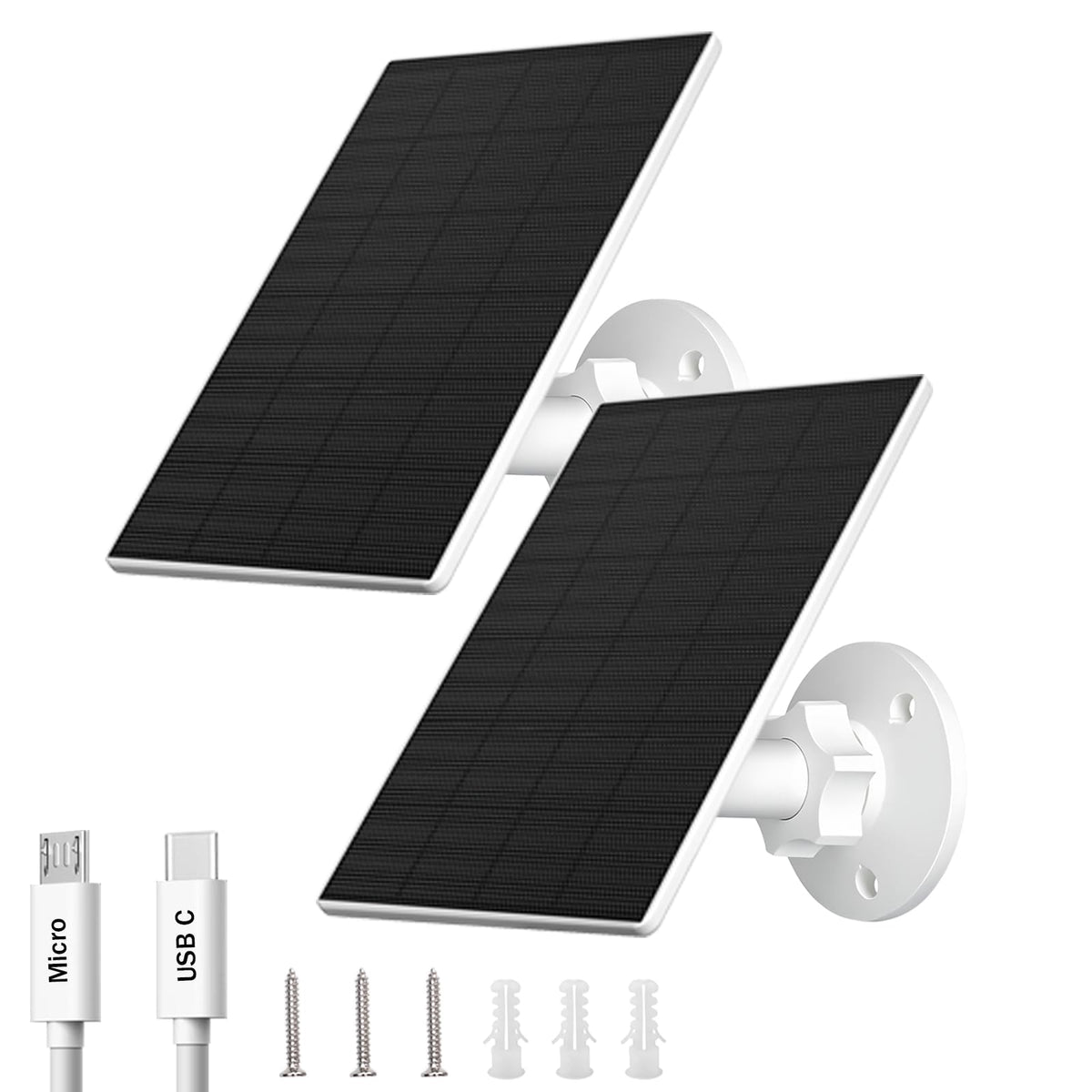 FUTUREZEN 2W solar panel for security cameras powers cameras with sunlight for ongoing operation.
