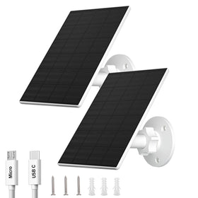 FUTUREZEN 2W solar panel for security cameras powers cameras with sunlight for ongoing operation.