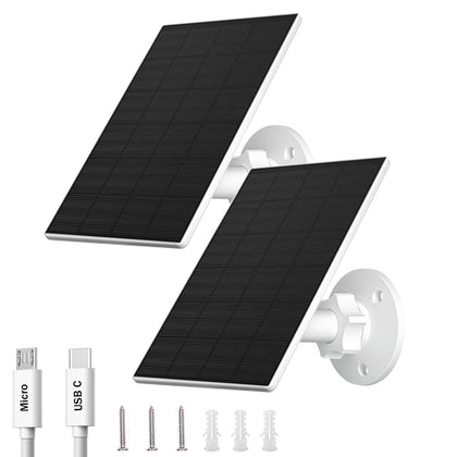 FUTUREZEN 2W solar panel for security cameras powers cameras with sunlight for ongoing operation.