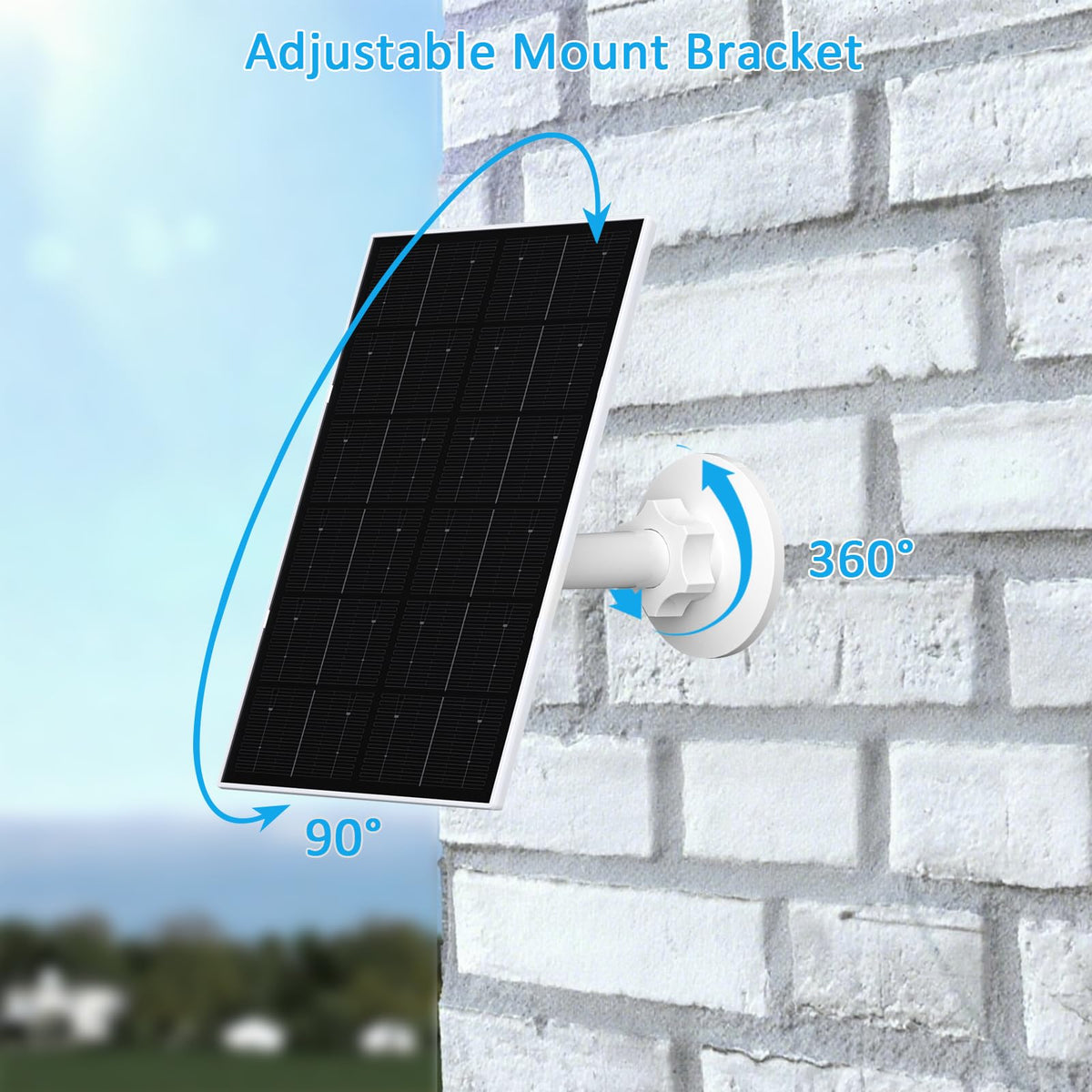 FUTUREZEN 4W solar panel with a 9.8 ft cable for reach and flexibility
