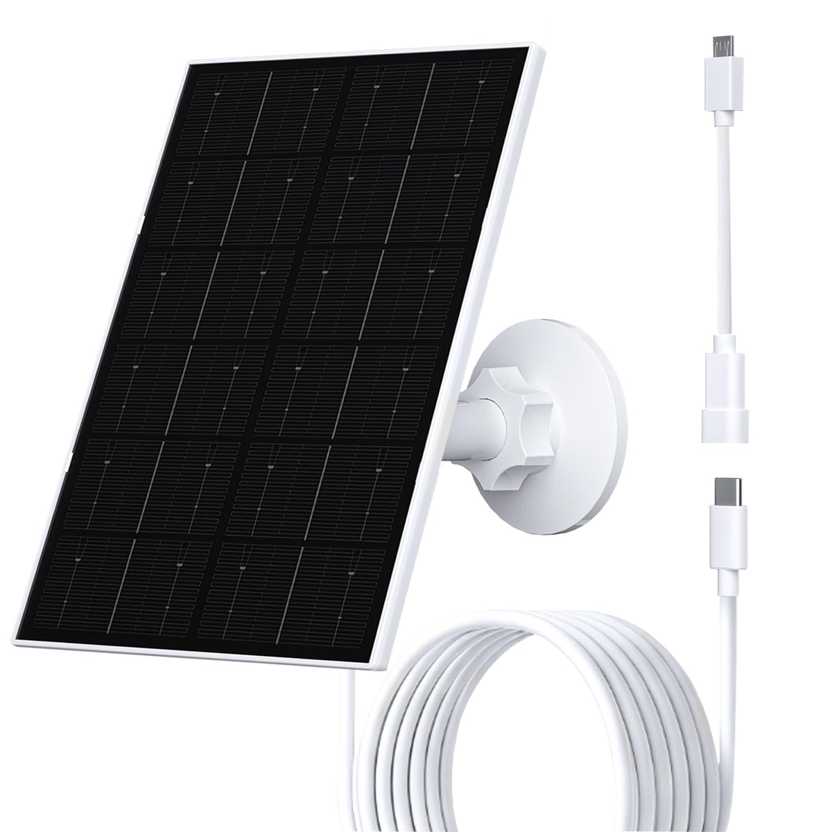 Futurezen 4W solar panel front view powers outdoor security cameras