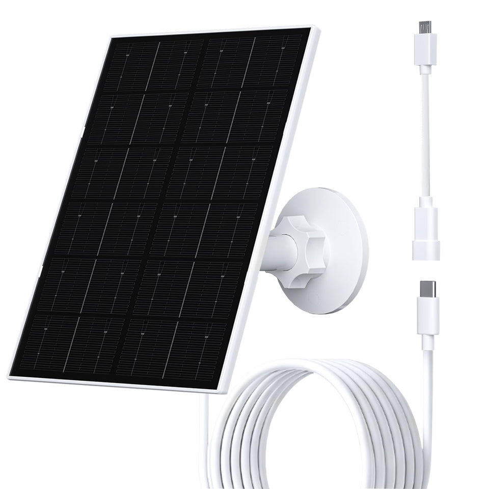 Futurezen 4W solar panel front view powers outdoor security cameras