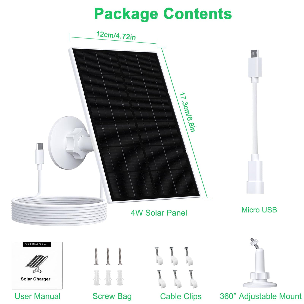 Futurezen 4W solar panel designed for outdoor camera use