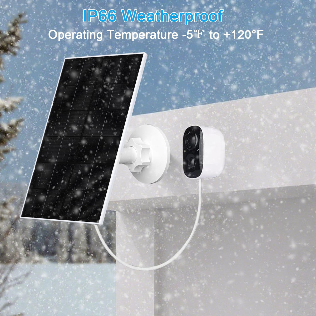 FUTUREZEN 4W solar panel showing USB-C/Micro USB compatibility for cameras