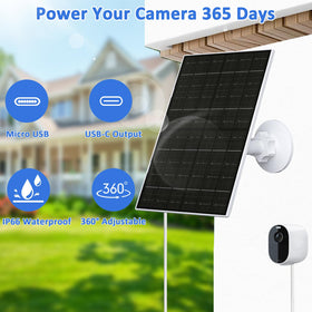 FUTUREZEN 6W solar panel for Arlo Spotlight camera with weather resistance
