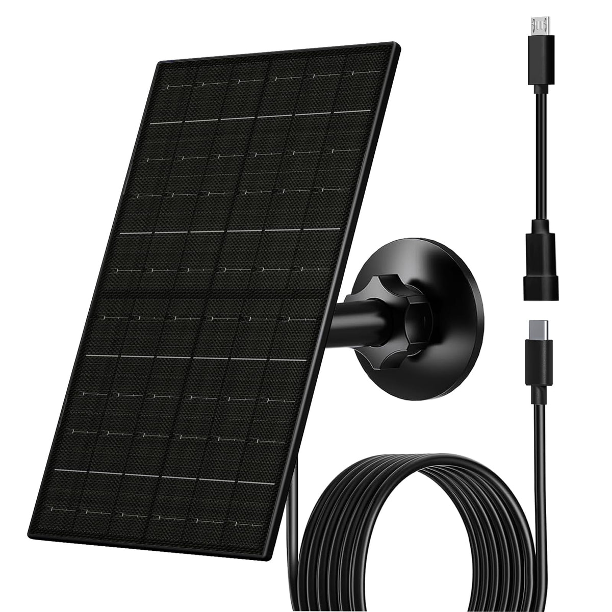 FUTUREZEN 6W solar panel front view powering outdoor security cameras.