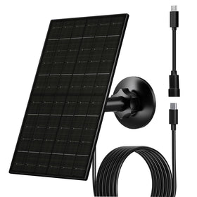 FUTUREZEN 6W solar panel front view powering outdoor security cameras.