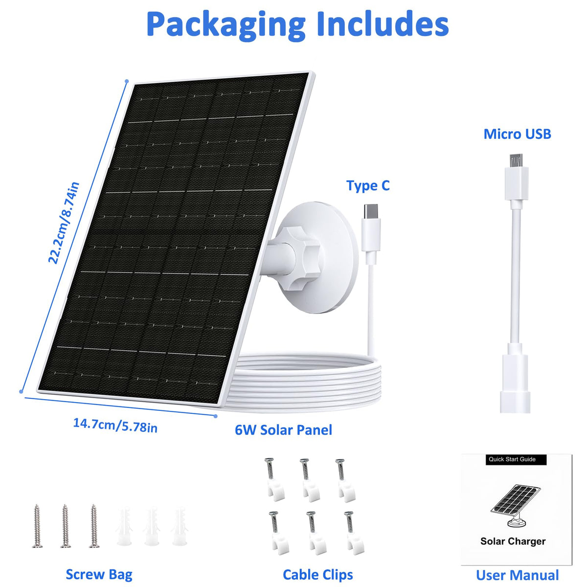 FUTUREZEN 9.8 ft cable and 360 degree stand for flexible sun exposure