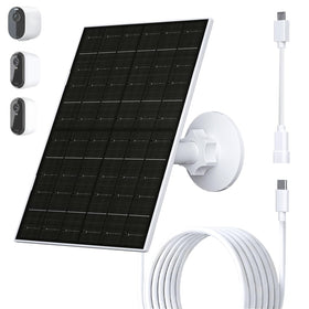 FUTUREZEN 6W solar panel mounted on an Arlo camera for reliable outdoor power