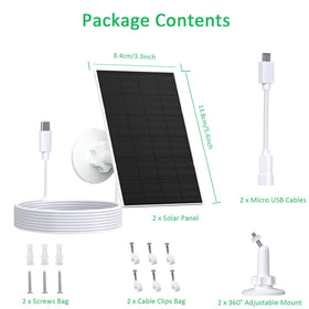 FUTUREZEN all-season solar power keeps compatible cameras charged outdoors.