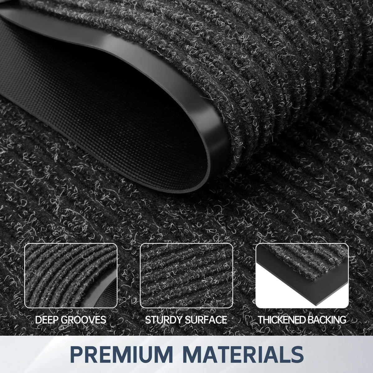 Futurwit dirt-capture grooved top traps debris while cushioning each step