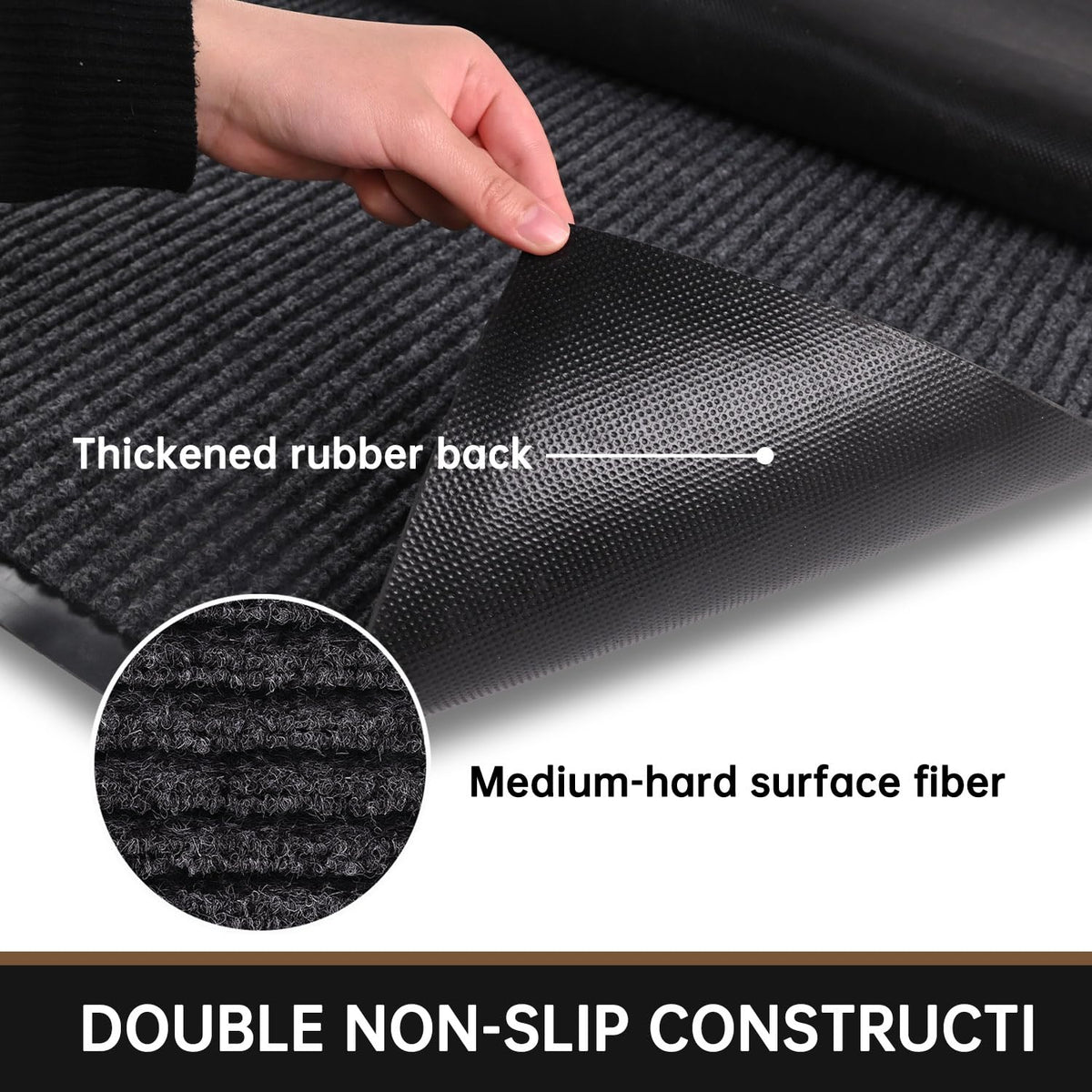 Futurwit easy-clean mat makes quick care with a broom, vacuum, or hose.