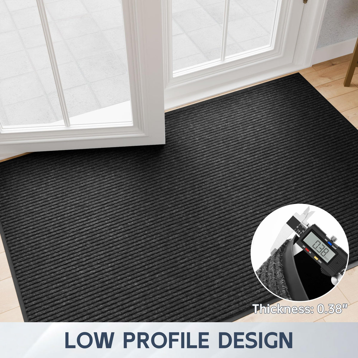 Futurwit indoor-outdoor mat fits patios, foyers, and commercial entries