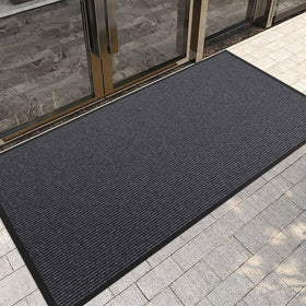 Futurwit weatherproof door mat endures rain and sun for year-round use.