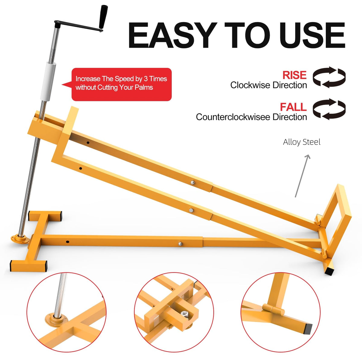 Fuvautu stable wide base improves balance during lifting tasks.